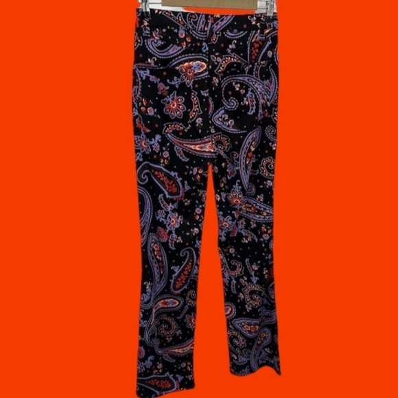 Danielle Bernstein paisley satin pant 24 size multicolor - Picture 4 of 11